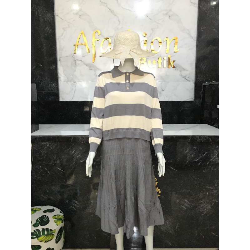 Dress Salur Rajut Import