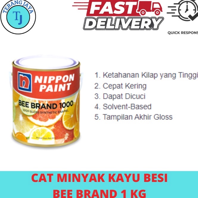 

KODE X5T8 Cat Minyak Kayu Besi Bee Brand 1 Nippon Paint