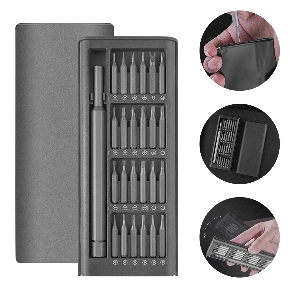 Magnet Screwdriver Set Obeng Magnet Premium 24in1 Set Obeng Magnetic Multifungsi Obeng Obeng Magnet 