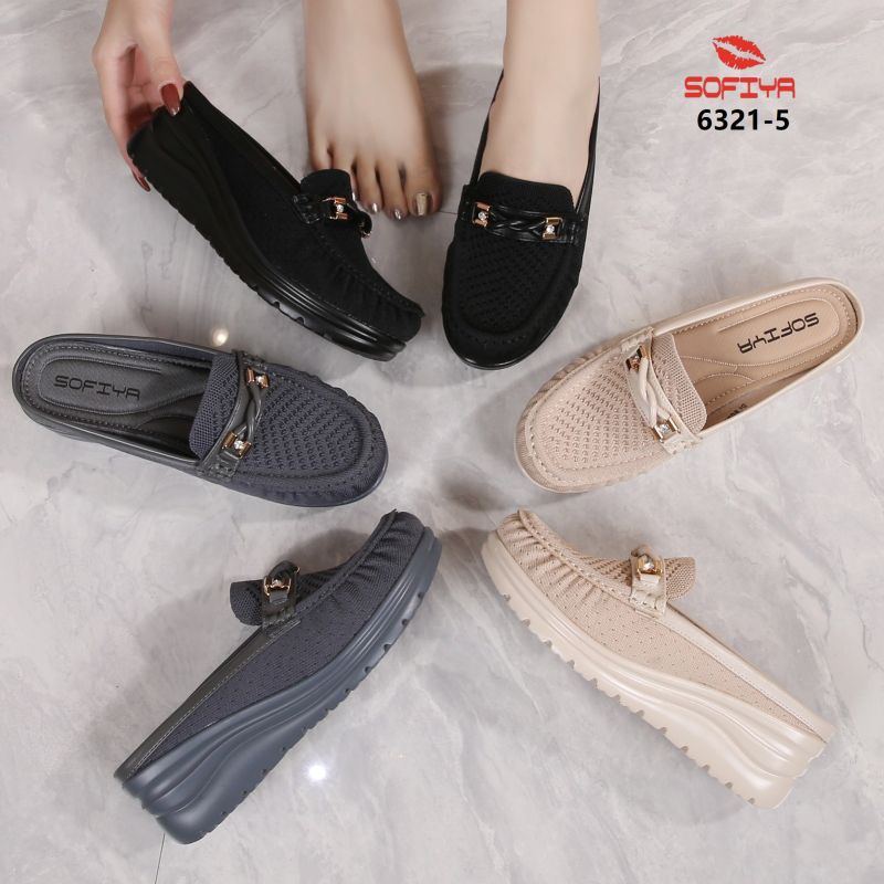 sandal wedges bustong wanita sofiya 6321-5