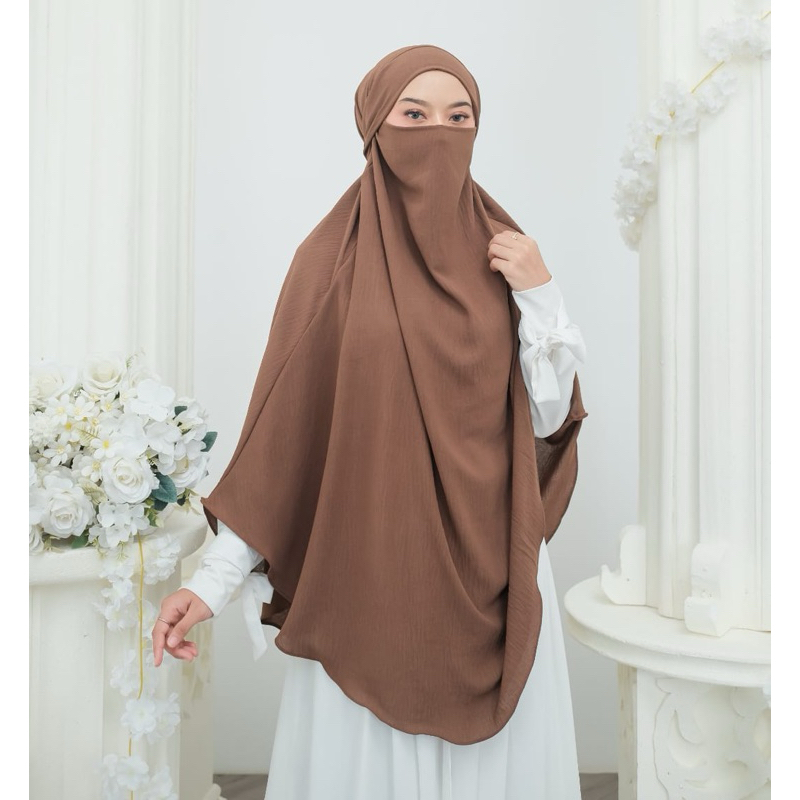 ALLUNA  DAILY NIQOP SAR"I/FRENCH BERGO CRINGKEL INSTAN / BERGO JUMBO /HIJAB  SAR'I PREMIUM KHIMAR HA