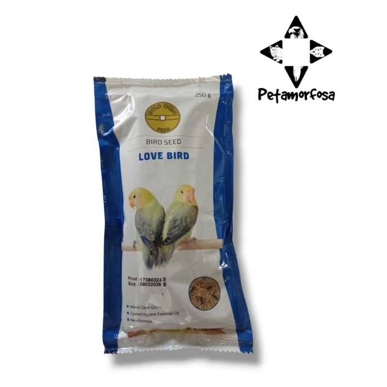 GOLDCOIN LOVEBIRD 250gr Biru Biji Bijian Pakan Burung Lovebird Parkit