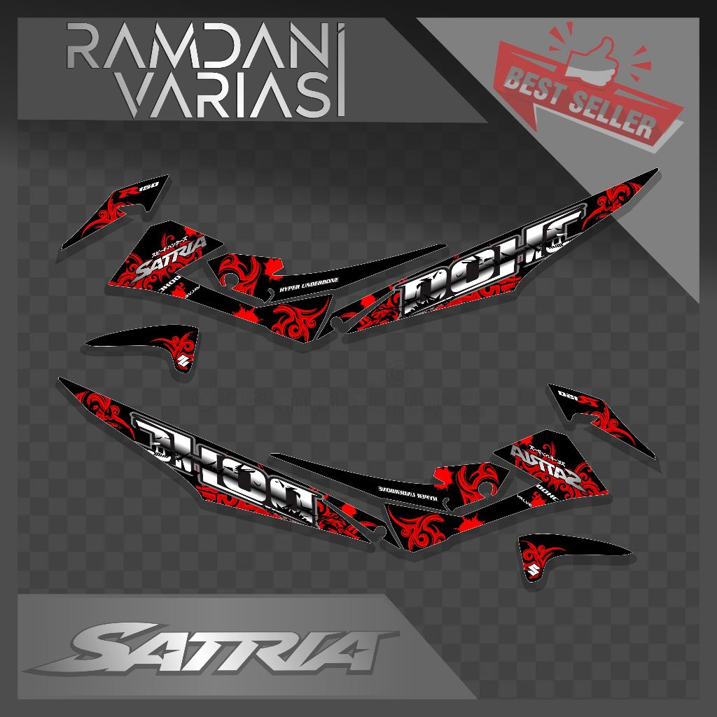 STRIPING SUZUKI SATRIA FU F150 FACELIFT - STIKER SATRIA FU FL TIPE SAYAP S - STRIPING MOTOR SATRIA F