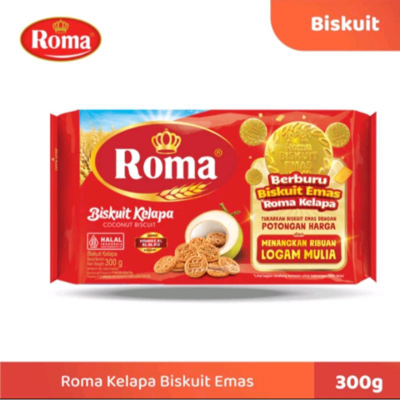 

NEW Roma Biscuit Kelapa 300gr Berburu Biskuit Emas