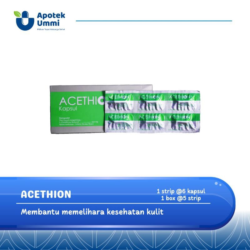 acethion capsul kesehatan kulit vitamin mencerahkan kulit kapsul glutathion