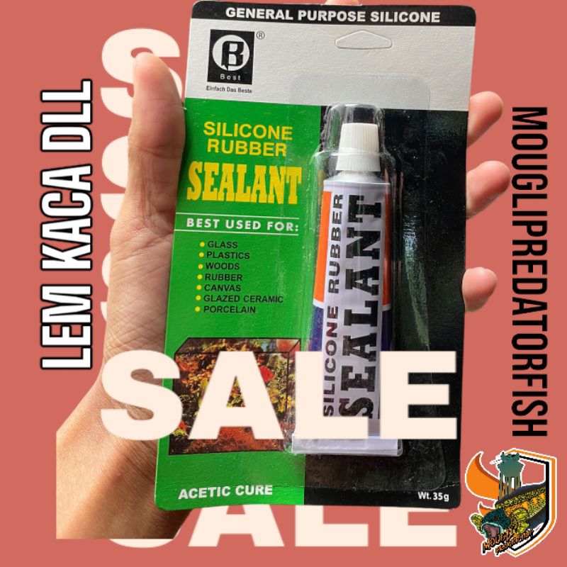 Lem Kaca Silicone Sealant / lem sealant / lem kaca / lem aquarium 35gr