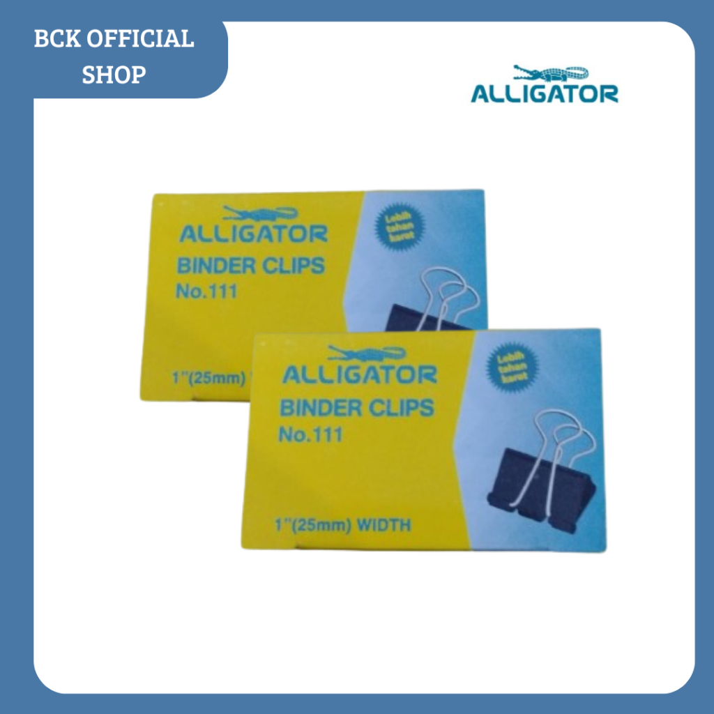 

Binder Clip Klip Penjepit Kertas Alligator - No.111 (DUS KECIL)