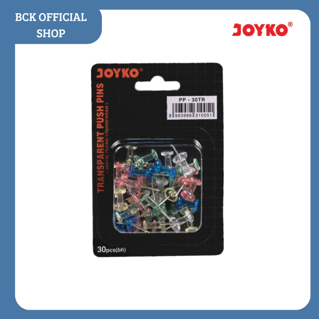 

Push Pin / Jarum Tekan / Paku Pin Joyko PP-30TR (SET)