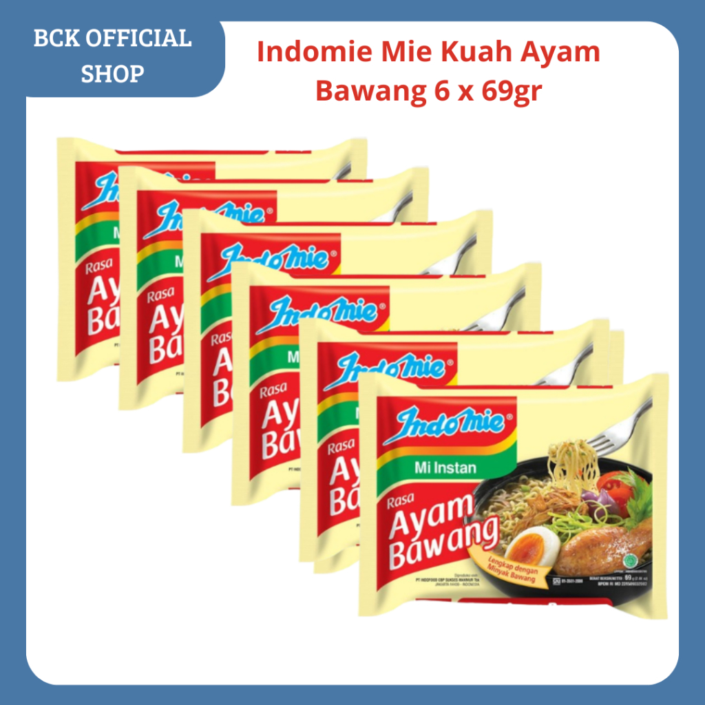 

Mie Instan Indomie Mie Kuah Ayam Bawang 6 x 69gr