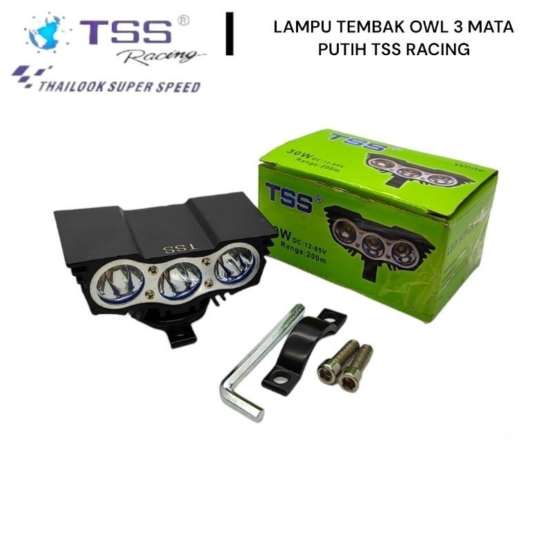 Lampu Sorot Led CR7 Ultrafire 2 Mata/lampu sorot 3 mata Universal Semua Motor/WHITE AND YELLOW
