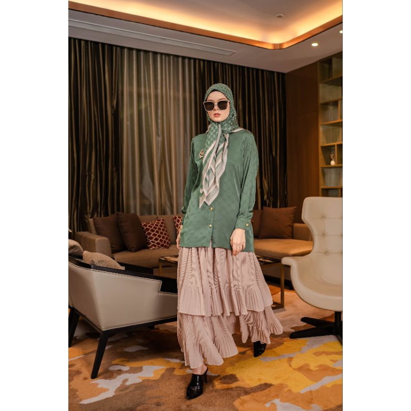 Preloved Sheema Skirt Vivi Zubedi Warna Hazelnut