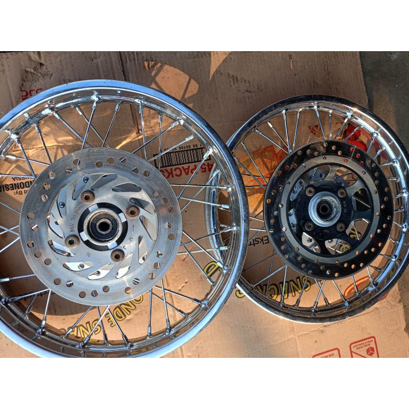 Velg Jari-jari Ring'14 Mode Strail Mini Supra x 125 Dobel Dist Blade New Cakram request spesial { Ra