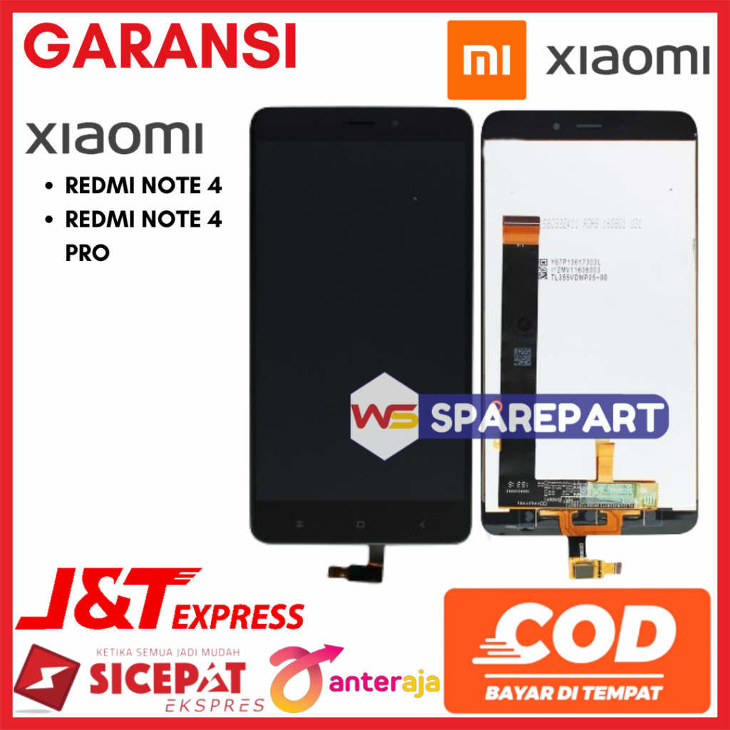LCD XIAOMI REDMI NOTE 4 - ORIGINAL FULLSET