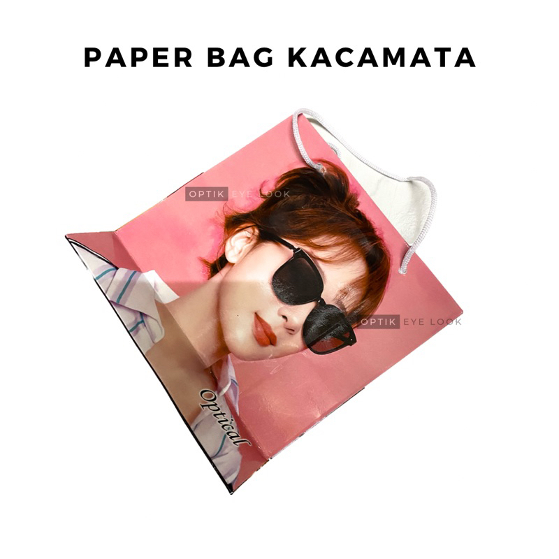 COD Paper bag kacamata tas kado sunnies paperbag grosir kualitas mantap tas optik optical min 12pcs