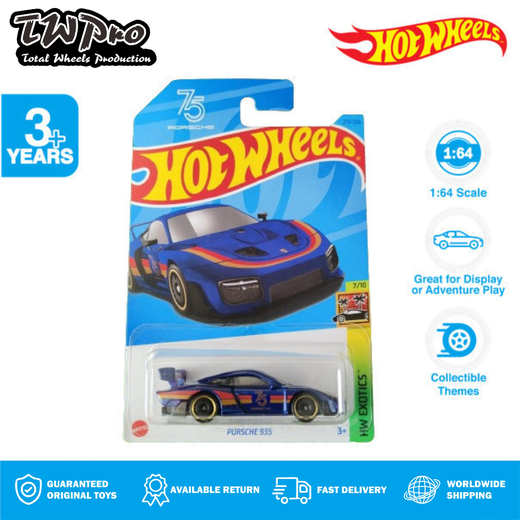 Hot Wheels Porsche 935 Blue 75th - New - Original - TWPRO
