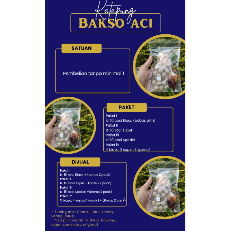 

BAKSO ACI ISI 10 PCS BY KATAPUNG (BELI RAME RAME )