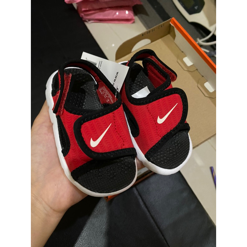 Nike Sale sepatu sandal nike sunray black/red original store