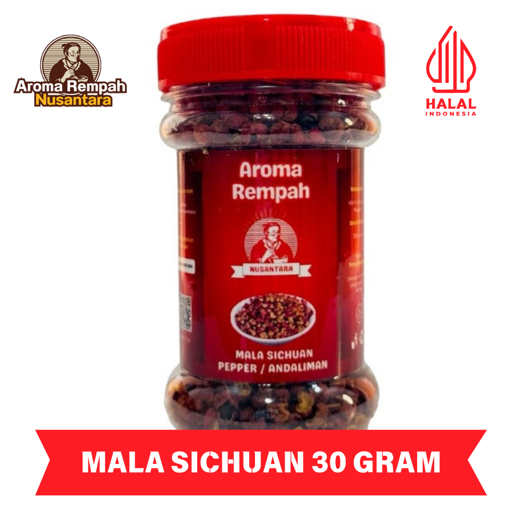 

Aroma Rempah Nusantara - Mala Sichuan Pepper 30gr - Lada Merica Andaliman Bumbu Masak Dapur Mala Szechwan Pepper Premium Murni