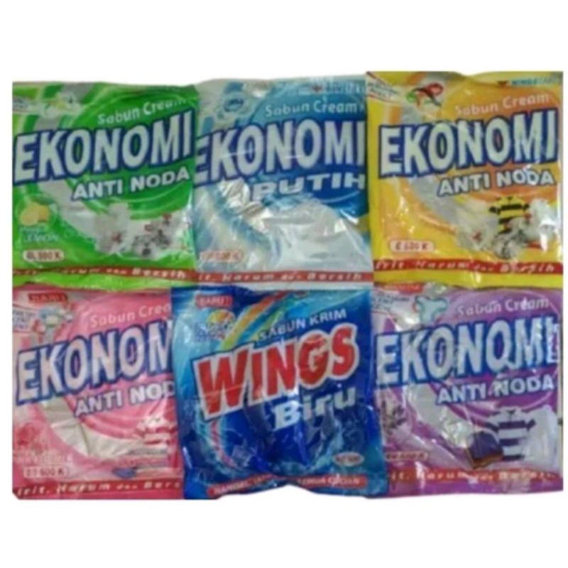 Sabun Cream Ekonomi Wings Biru Colek 500k 145gr / Sabun Colek Ekonomi / Ekonomi 2000 an / sabun cuci