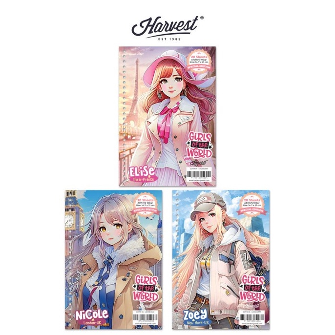 

DISCOUNT Loose Leaf Kertas Binder Harvest A5 Girls of The World isi 3 West