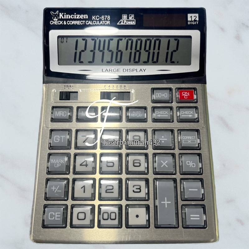 

Kalkulator KC 678 CT 718 Kalkulator dagang 12 Digit baterai AA mudah cek ulang dengan KUALITAS DAGANG