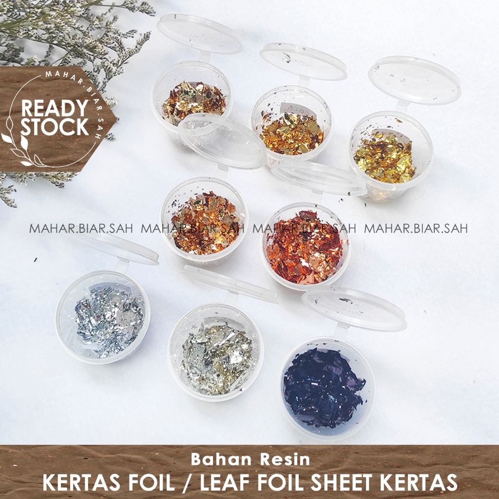 RS Kertas Foil Emas Gold Leaf Foil Sheet Kertas Prada aksesories resin