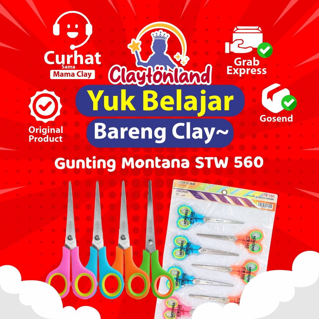 

Gunting Montana STW 560 Warna / MONTANA Scissors STW 560 Retail