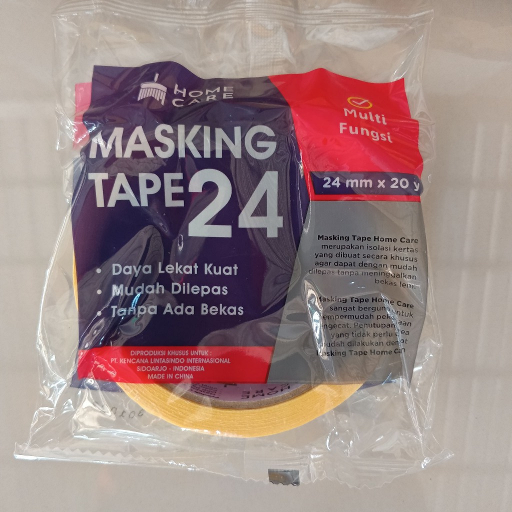 

Lakban Kertas / Solasi Kuning / Masking Tape 24 mm x 20 y