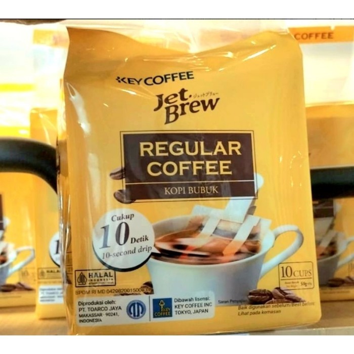 

Key Coffee Jet Brew Regular Coffee / Kopi Toraja 50 Gr