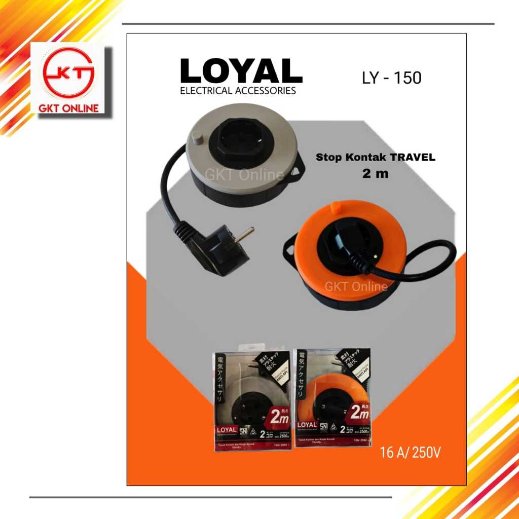 Loyal LY-150 Kabel Roll Travel 2 Meter / Kabel Roll Mini / Kabel rol kecil