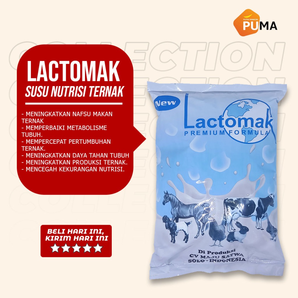 LACTOMAK 1KG LACTOMAX SUSU PENGGEMUK TERNAK UNGGAS IKAN RUMINANSIA/PENGGEMUK HEWAN TERNAK