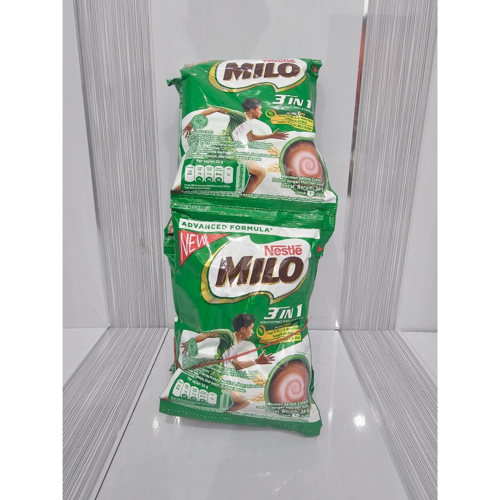 

Milo Sachet Active Go 3in1 Bubuk 34gx10pcs