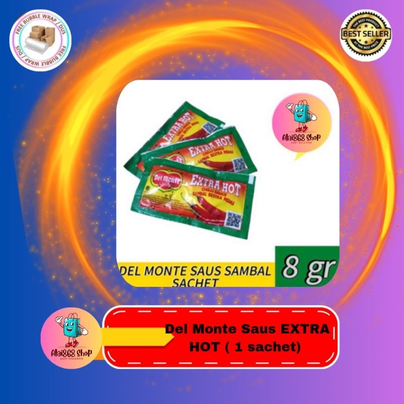 

Alai868 Delmonte Saos Sambal Extra Hot Chili Sauce / Saus Tomat (1 Sachet)