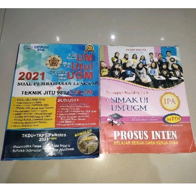 PRELOVED MODUL/BUKU PROSUS INTEN MANDIRI 2023 SAINTEK & MODUL/BUKU UTUL UGM 2021 SAINTEK