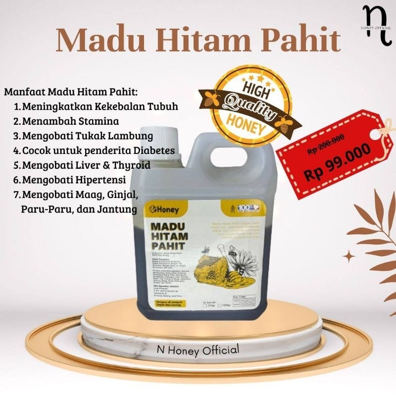 

N Honey - Madu Hitam Pahit 1Kg - Diabetes Alami - Asli 100%