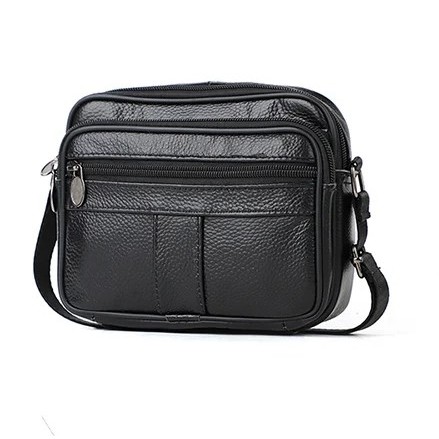 Tas Selempang Kulit Asli Sapi - Tas Bahu Pria Kulit Sapi Asli - Tas Kulit