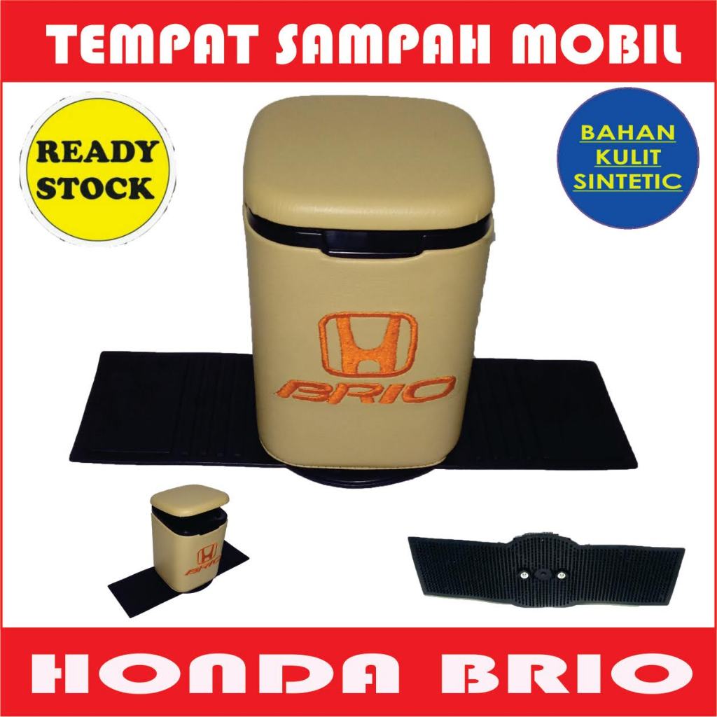 Tempat sampah mobil kulit HONDA BRIO dan BRIO RS aksesoris mobil
