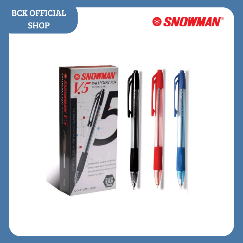 

Ball Pen Snowman V5 0.7 mm - Black - Blue - Red (DUS)