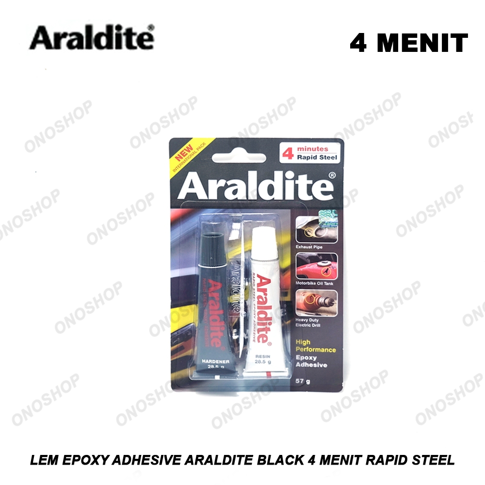 

Lem Epoxy Adhesive Araldite Black 4 Menit Rapid Steel