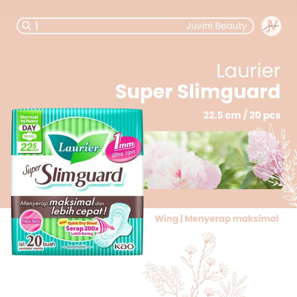 Laurier Super Slimguard Pembalut Softex Wing Sayap 22,5 cm isi 20 pcs
