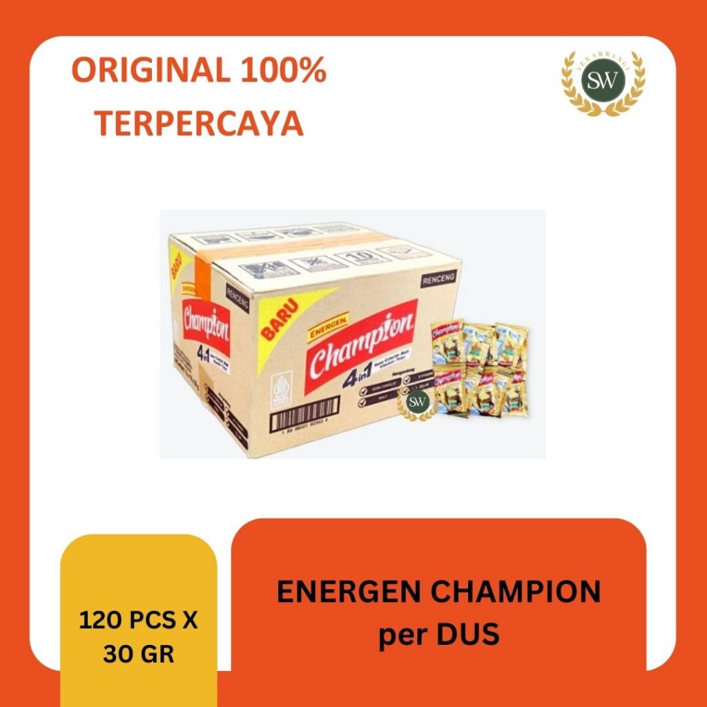 

ENERGEN CHAMPION - MINUMAN COKELAT SUSU PER DUS ISI 120 PCS