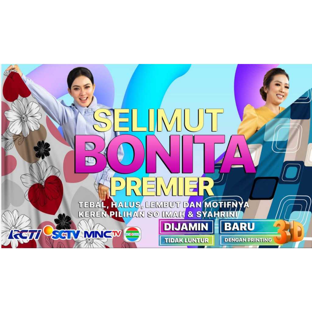Selimut Bonita Premier 160x200cm Dewasa Karakter Bulu Tebal ALKH