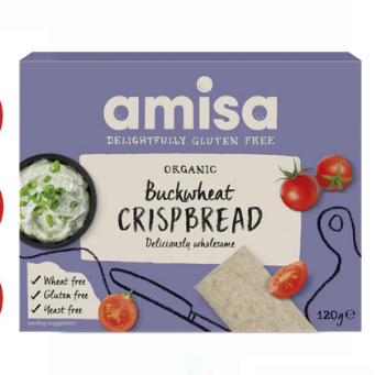 

Roti Kering Amisa Organic Crispbread Wholegrain Buckwheat 120 Gram
