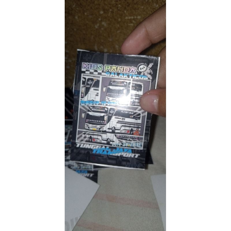 

stiker bus tunggal jaya kids panda dan QQ trans vegas