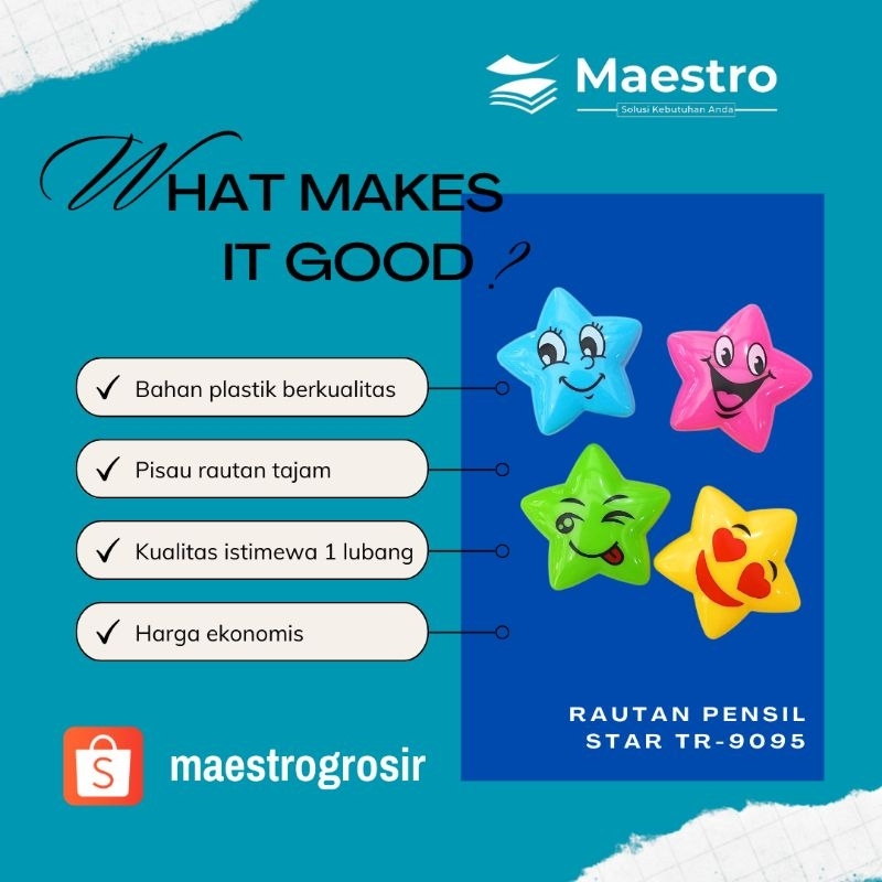 

Rautan Pensil Cute / Penggerot Emoticon Star / Serutan Sliper Anak Bentuk Lucu