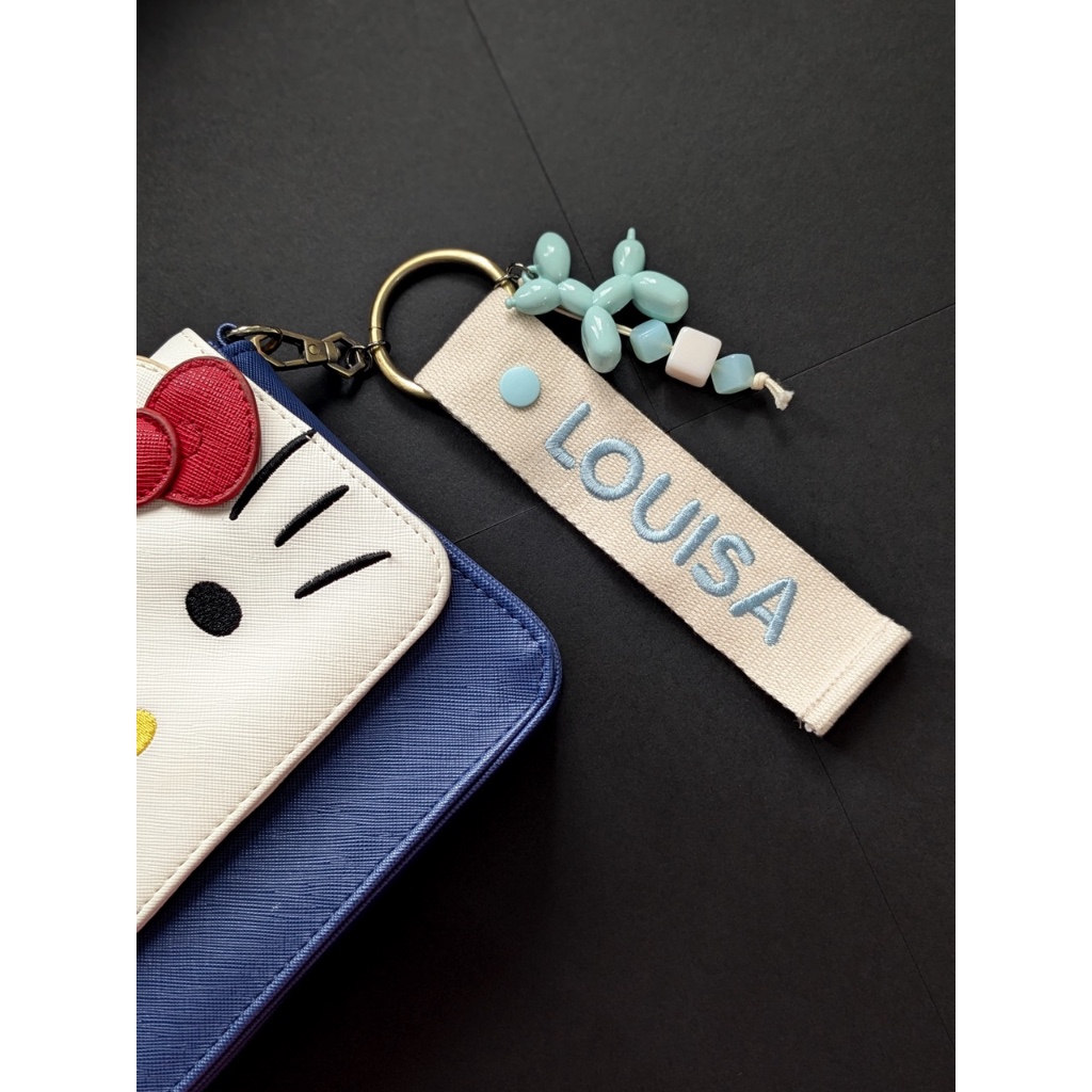 Korea Embroidery Bag Charm Custom Letters