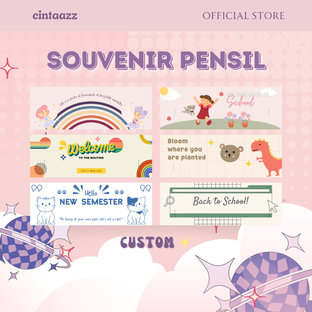 SOUVENIR PERNIKAHAN CUSTOM | KADO UNIK AESTHETIC | HADIAH | KENANG-KENANGAN | PENSIL