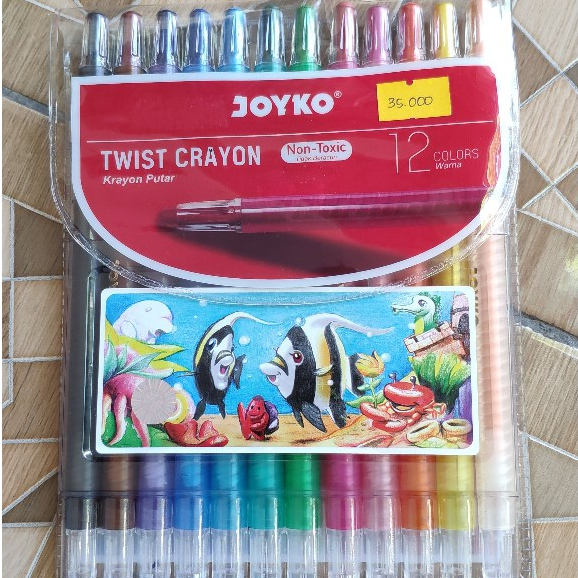 

Joyko Twist Crayon 12colours Krayon Putar Anak Sekolah