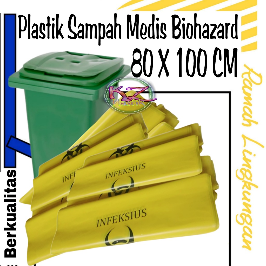 Kantong Sampah Medis 80 x 100 Cm , Plastik Sampah Medis Infeksius 80 x 100 Cm Kantong Sampah Biohaza