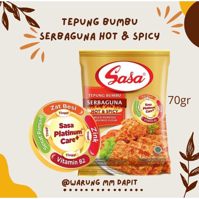 

Tepung Bumbu Serbaguna Hot & Spicy 70g Merk Sasa